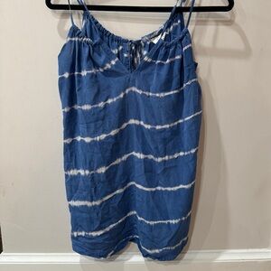 Acacia Blue Silk Tiedye Top Size P